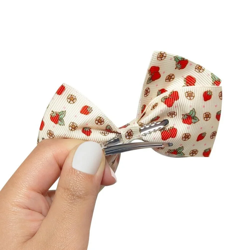 Kids Hair Clips 4-Inch Non-Slip Bows 7-Pack Girls Hair Accessories Sweet